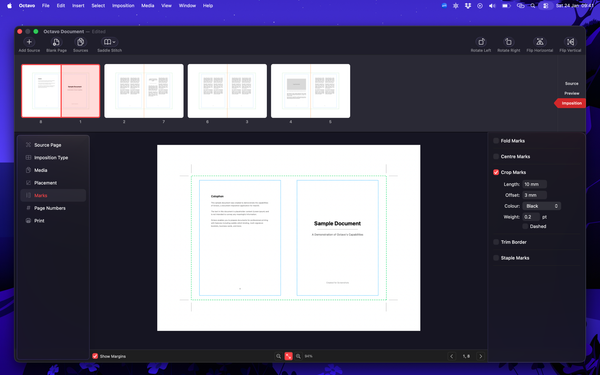 Crop marks and registration marks